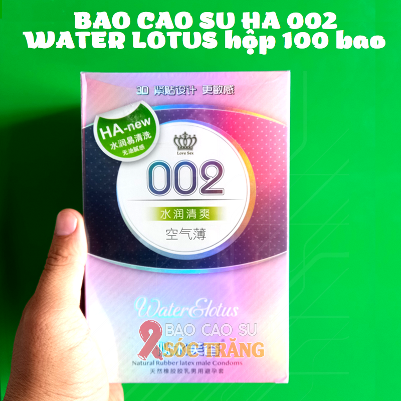 Bao cao su HA 002 Water Lotus hộp 100 cái - Bao cao su Sóc Trăng