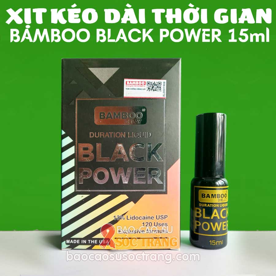 Bamboo Black Power - Thuốc xịt kéo dài thời gian cho Nam Bamboo Black Power của Mỹ 15ml tại Sóc Trăng