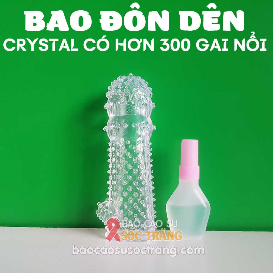 Bao cao su đôn dên Crystal có hơn 300 gai nổi quanh thân bao tại Sóc Trăng