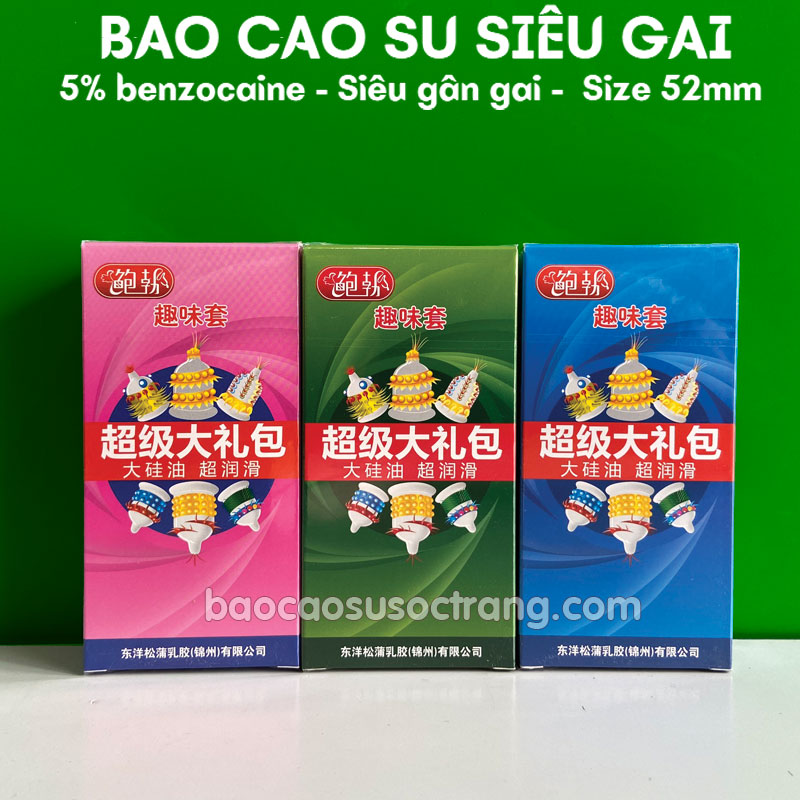 Bao cao su Runbo siêu gân gai bi râu khủng hộp 6 cái 6 kiểu tại Sóc Trăng