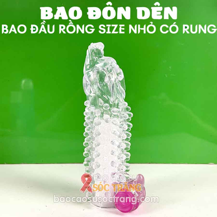 Bao cao su đôn đầu rồng có rung size nhỏ siêu gai tại Sóc Trăng