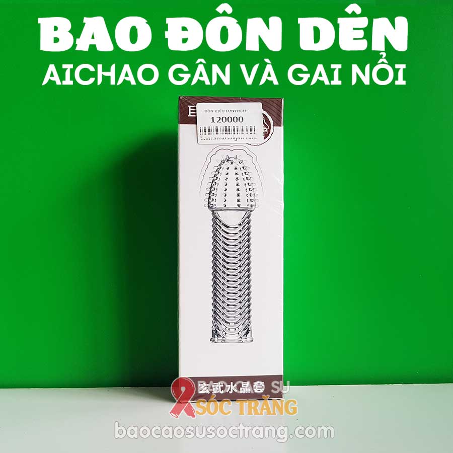 Bao cao su đôn dên gân gai AICHAO tăng khoái cảm cho nữ tại bao cao su Sóc Trăng