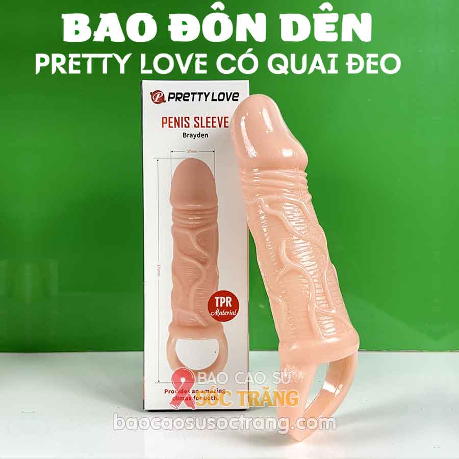 Bao cao su đôn dên Pretty Love tăng kích cỡ và chiều dài cậu nhỏ có quai đeo tại Sóc Trăng