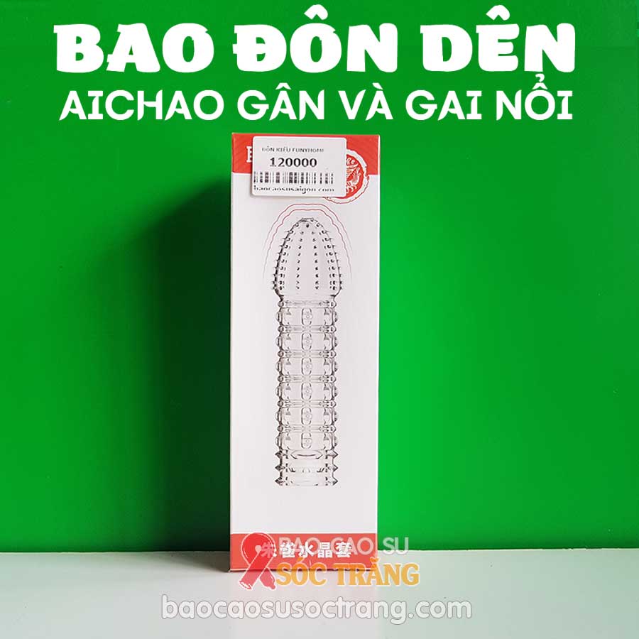 Bao cao su đôn dên gân & Gai AICHAO tăng cường kích cỡ và chiều dài dương vật tại Sóc Trăng