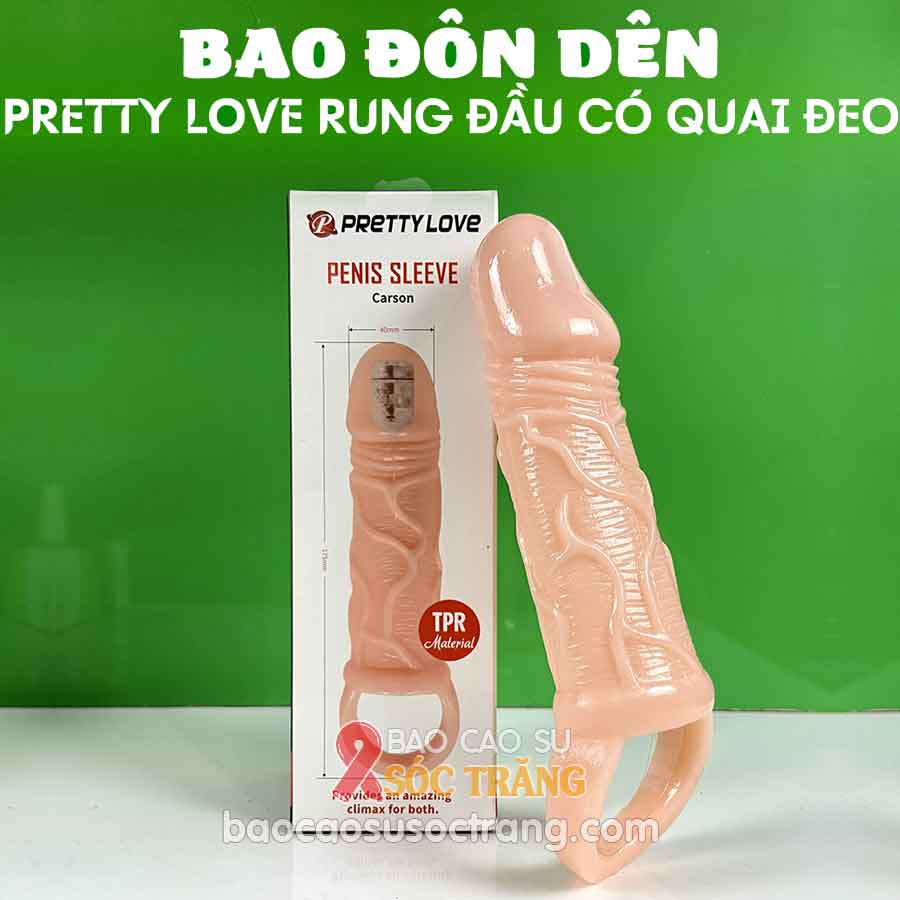 Bao cao su đôn dên Pretty Love rung đầu có quai đeo tại Sóc Trăng