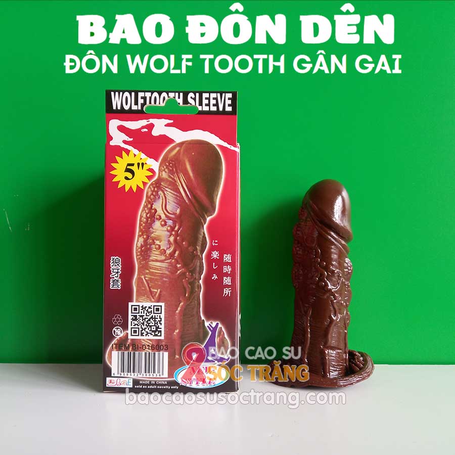 Bao cao su đôn Baile Wolf Tooth 5 inch có gân gai và gai không trứng tại shop bao cao su Sóc Trăng