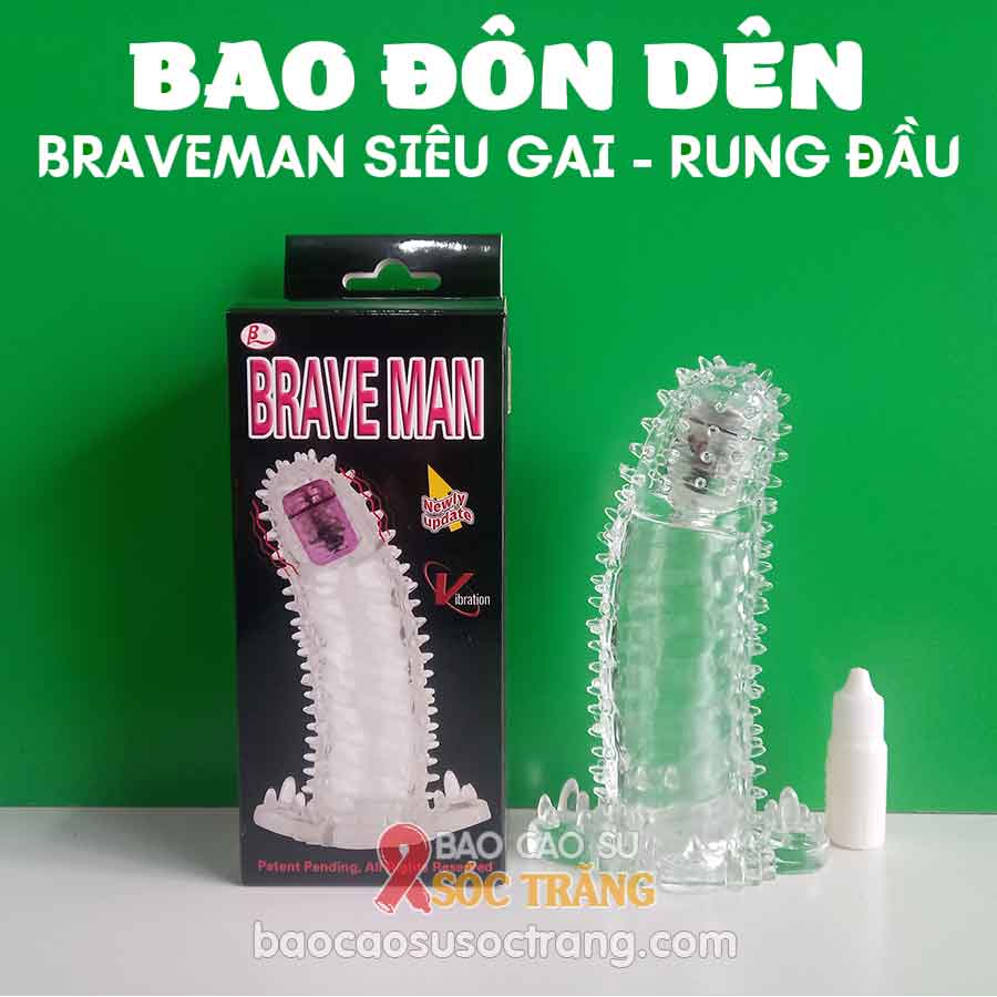 Bao cao su đôn dên Baile BraveMan siêu gai rung đầu tại bao cao su Sóc Trăng