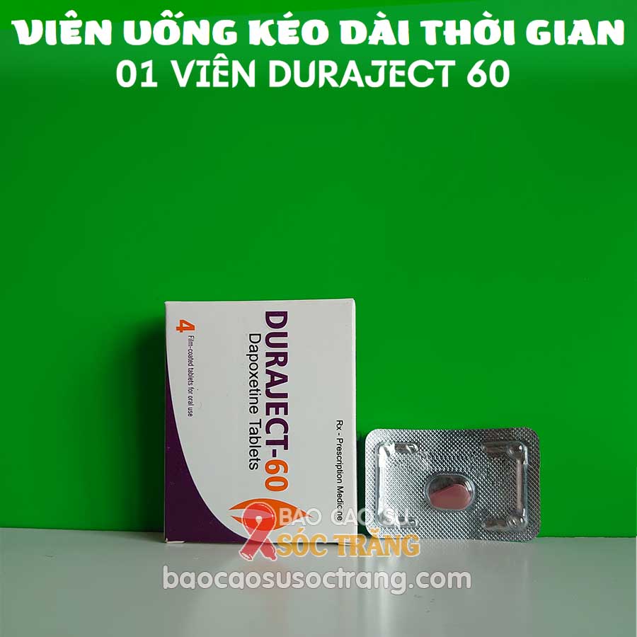 Duraject 60 mg Ấn Độ - Viên uống Duraject 60 giúp kéo dài thời gian cho nam giới tại bao cao su Sóc Trăng