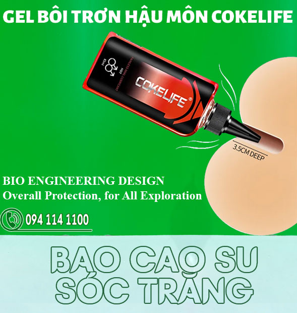 Gel bôi trơn hậu môn Coke Life giảm đau nóng ấm 85ml