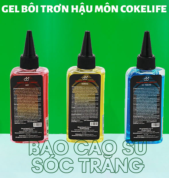 Gel bôi trơn hậu môn Coke Life giảm đau nóng ấm 85ml