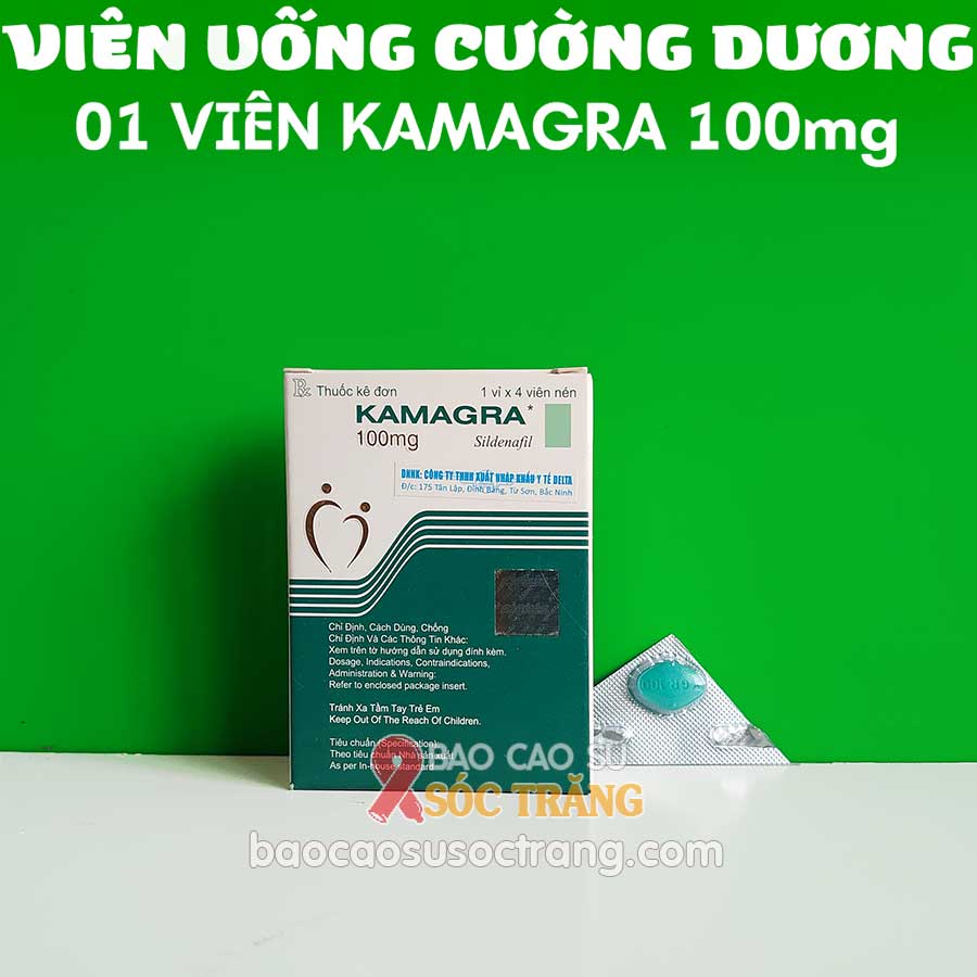 Kamagra 100mg - 1 Viên cường dương Kamagra 100 tăng cường cương dương cho nam tại Sóc Trăng