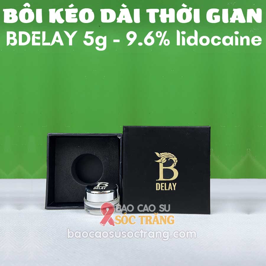 Kem bôi kéo dài thời gian quan hệ B Delay của Mỹ  0.5g hàm lượng lidocaine 9.6% tại bao cao su Sóc Trăng