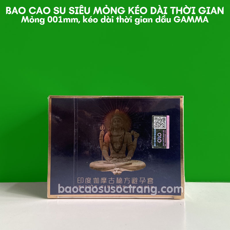 Bao cao su OLo siêu mỏng 0.01 trơn - Kéo dài thời gian với dầu Gamma Ấn Độ hộp 10 cái tại Sóc Trăng